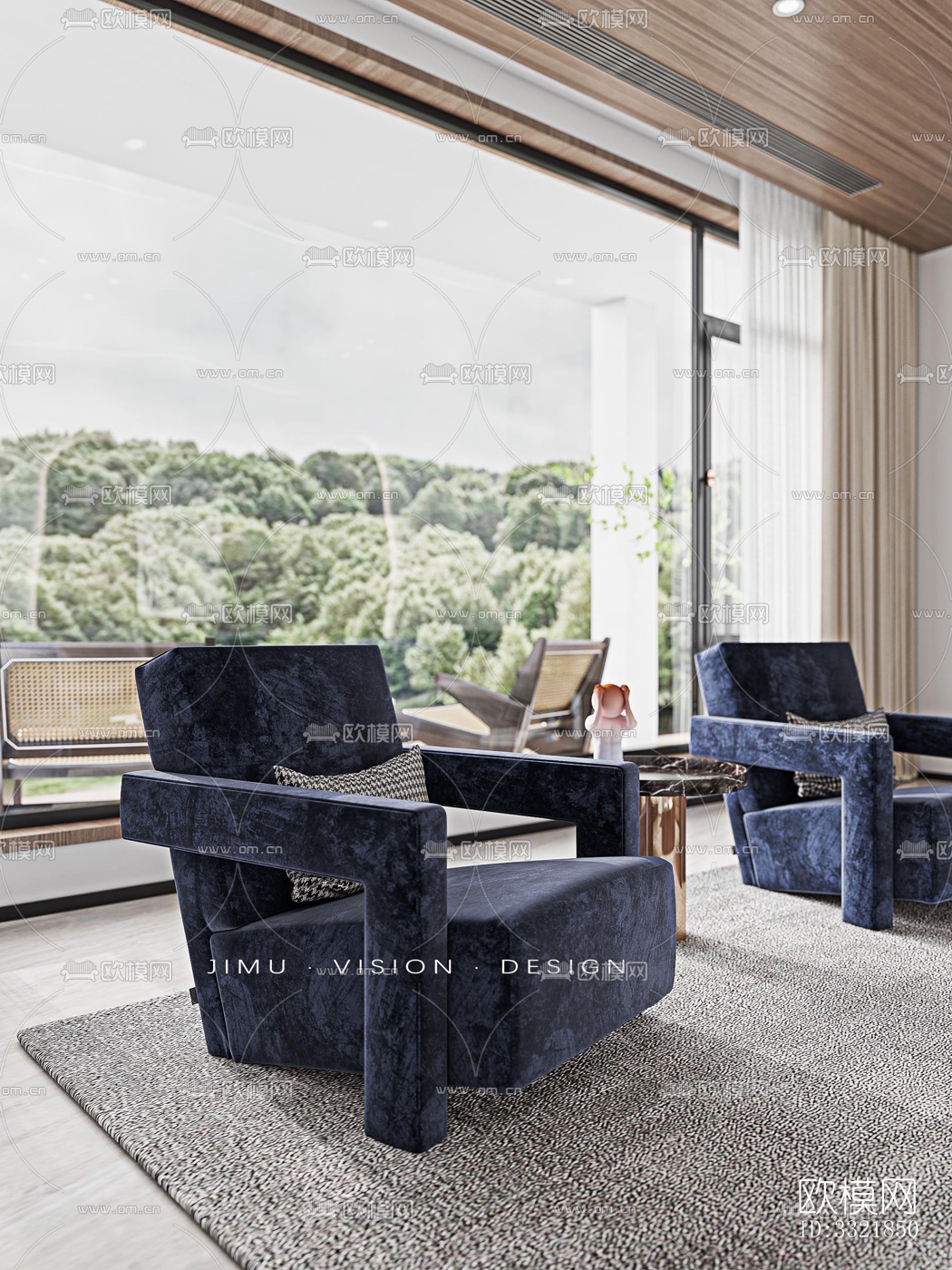 现代客厅效果图下载（渲染图11）