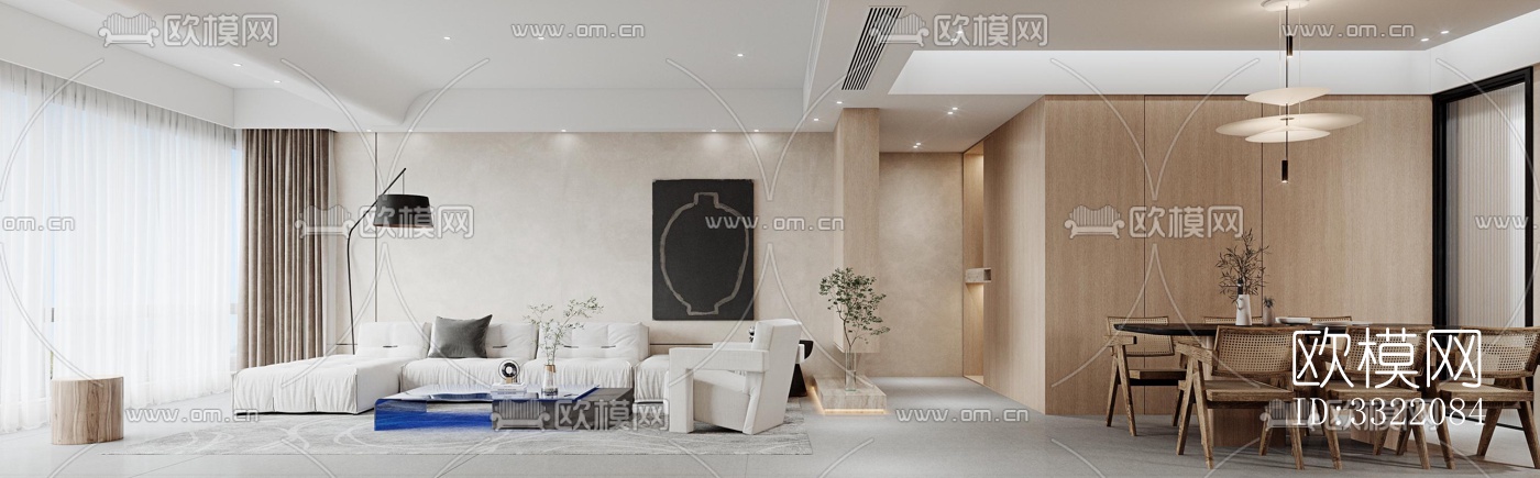 现代客厅效果图下载（渲染图16）