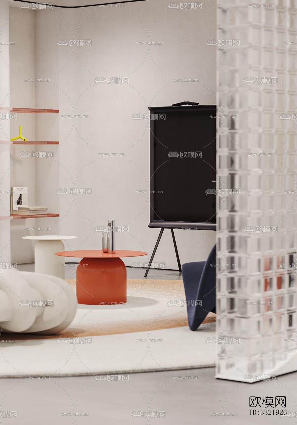 现代客厅效果图下载（渲染图1）