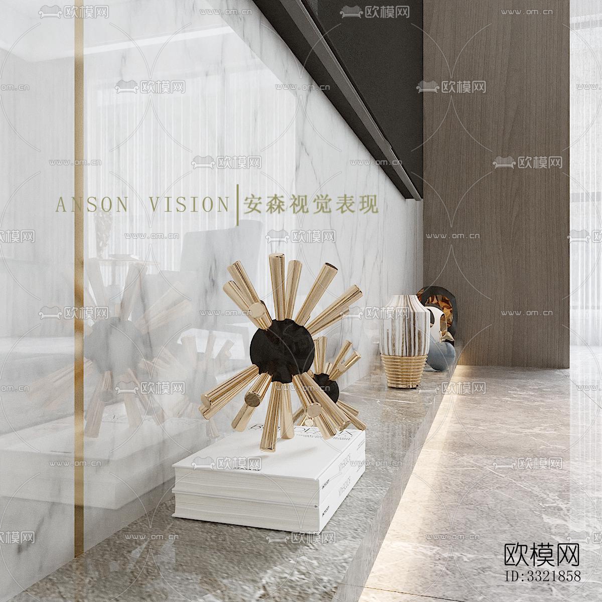 现代客厅效果图下载（渲染图1）