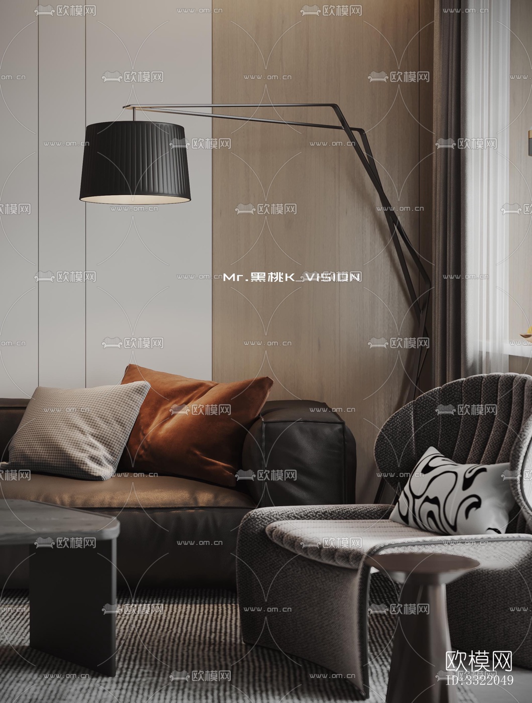 现代客厅效果图下载（渲染图13）