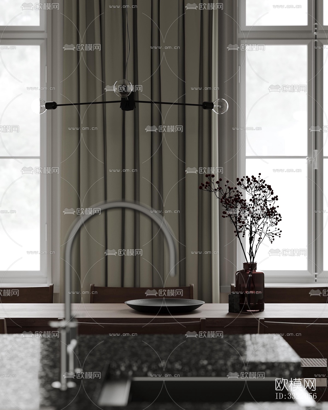 现代客厅效果图下载（渲染图11）