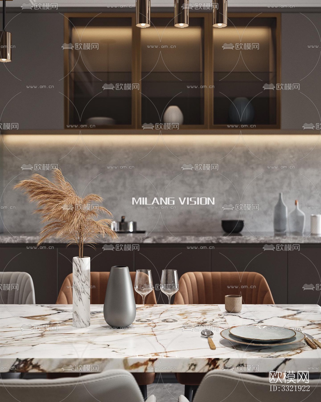 现代客厅效果图下载（渲染图3）