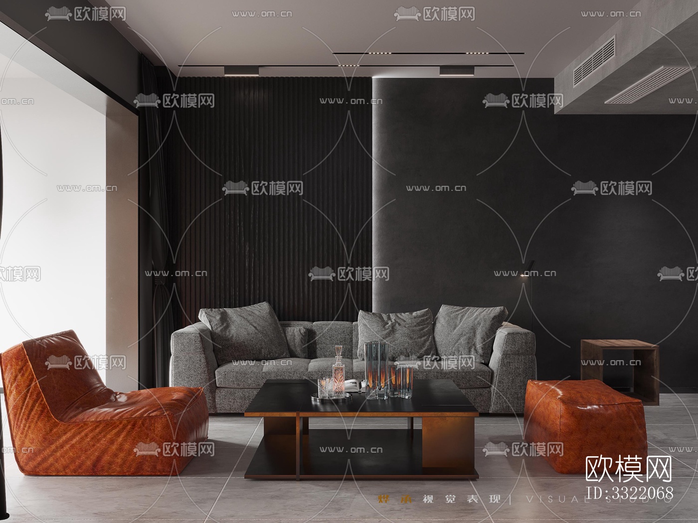 现代客厅效果图下载（渲染图7）