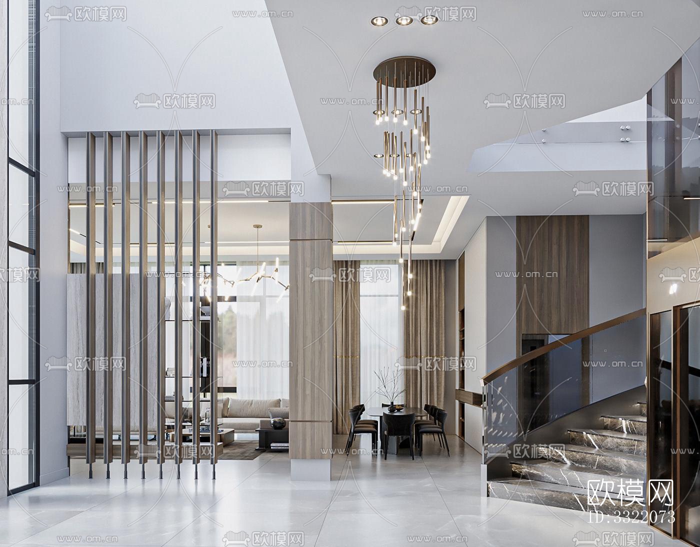 现代客厅效果图下载（渲染图5）