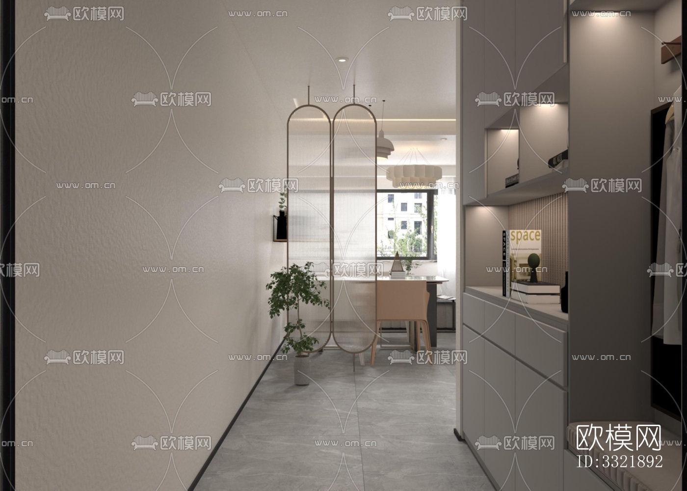 现代客厅效果图下载（渲染图4）