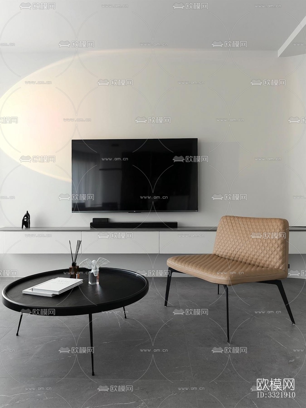 现代客厅效果图下载（渲染图1）