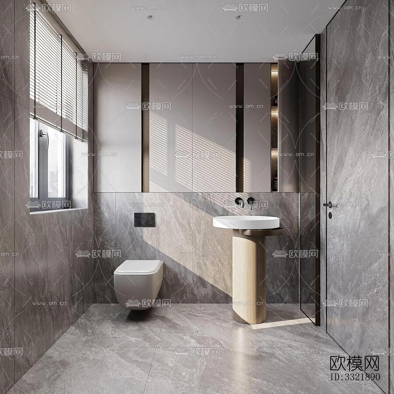 现代客厅效果图下载（渲染图2）