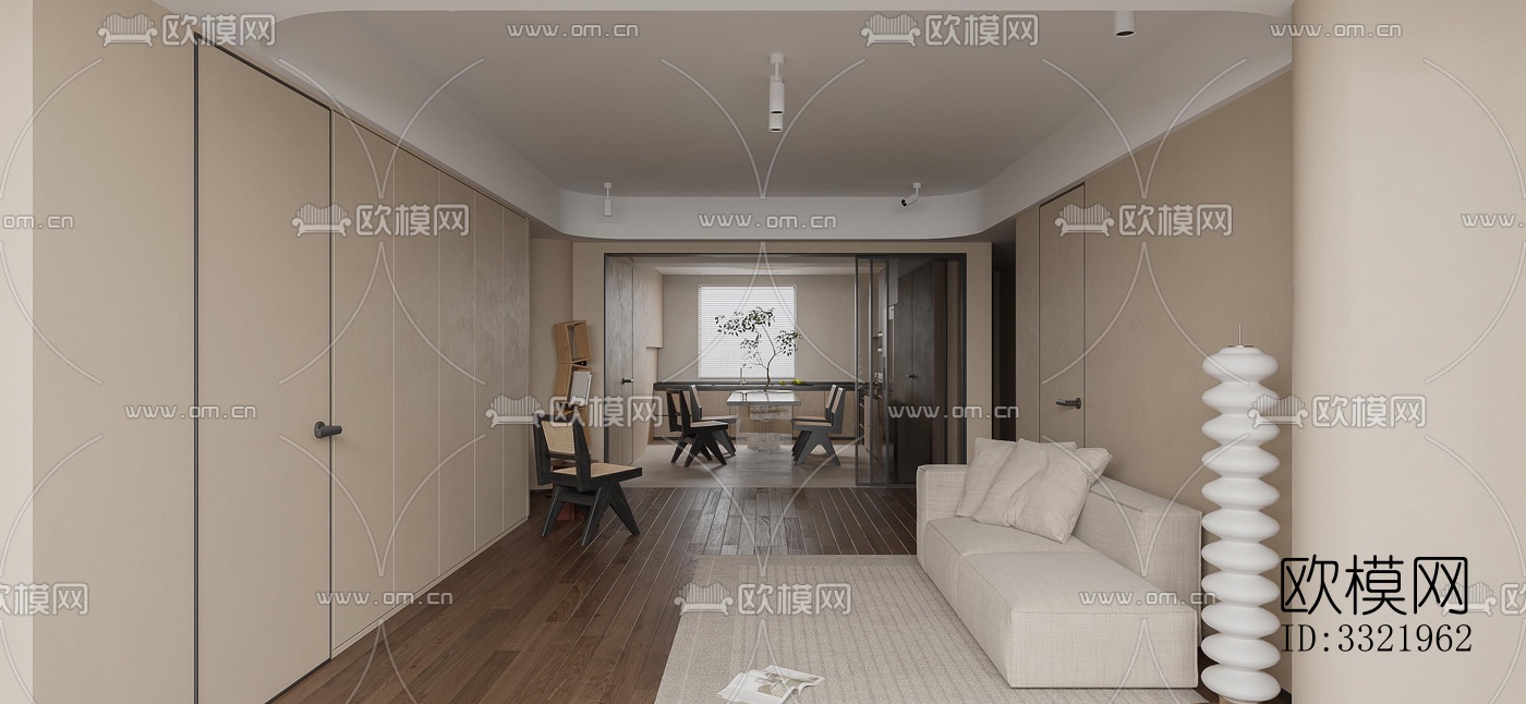 现代客厅效果图下载（渲染图9）