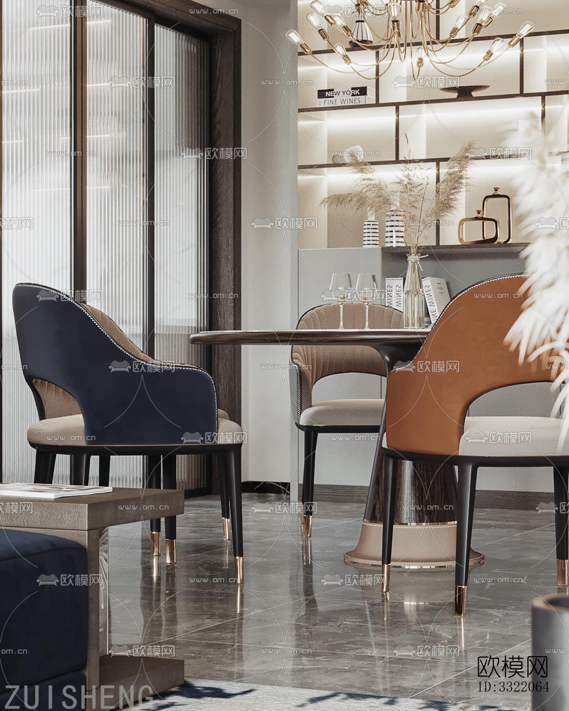 现代客厅效果图下载（渲染图7）