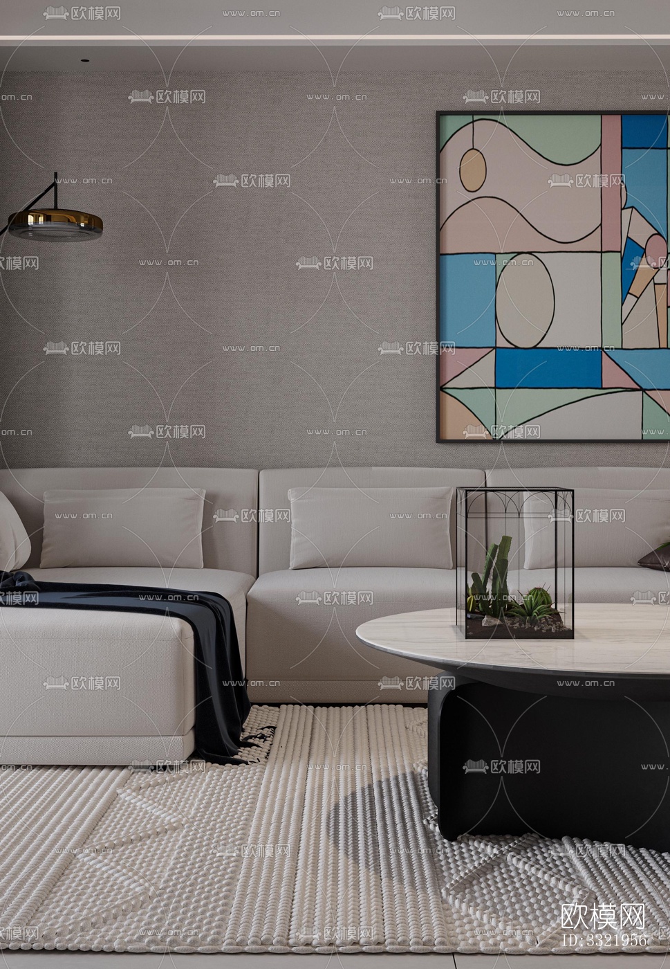 现代客厅效果图下载（渲染图11）