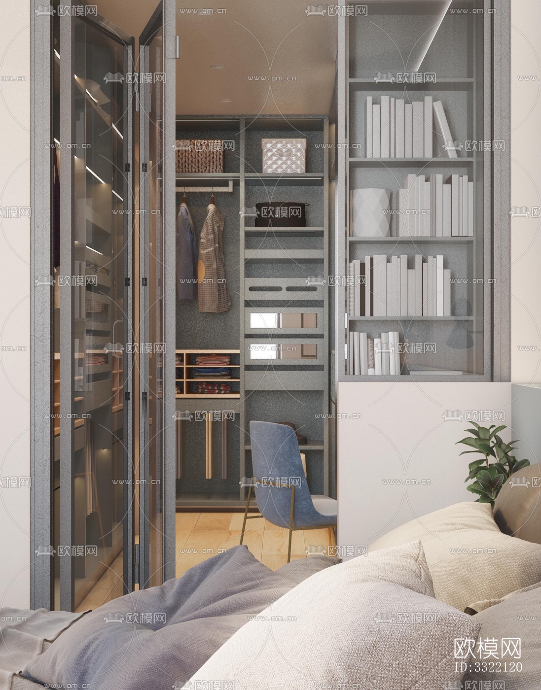 现代客厅效果图下载（渲染图3）