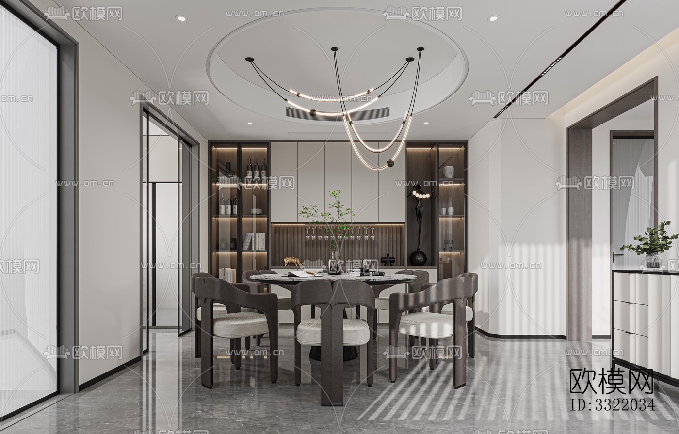 现代客厅效果图下载（渲染图1）