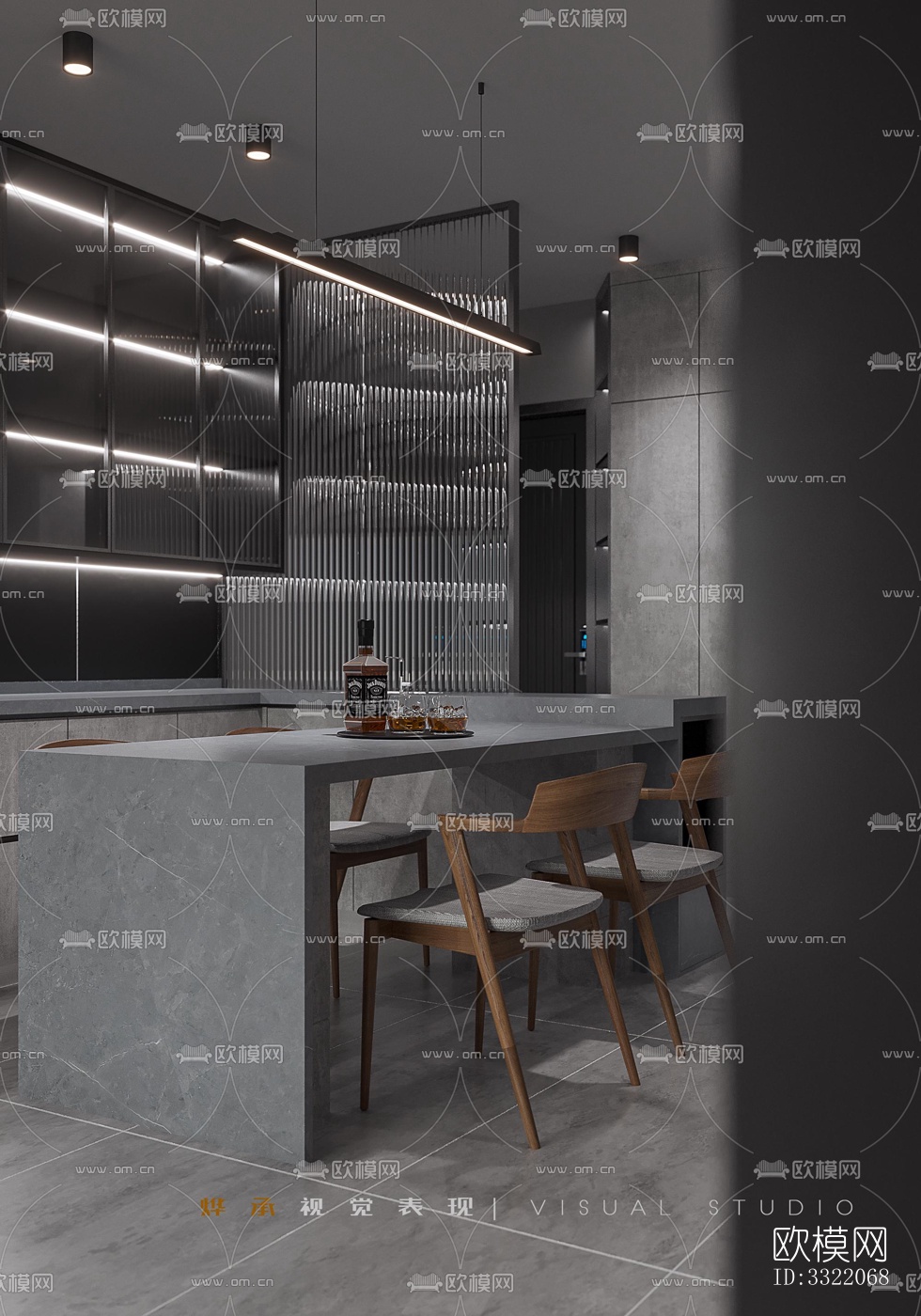 现代客厅效果图下载（渲染图5）