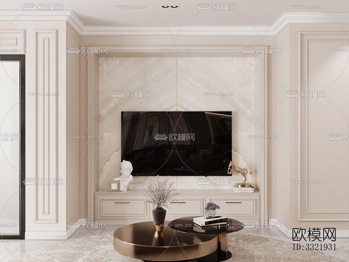 现代客厅效果图下载（渲染图3）