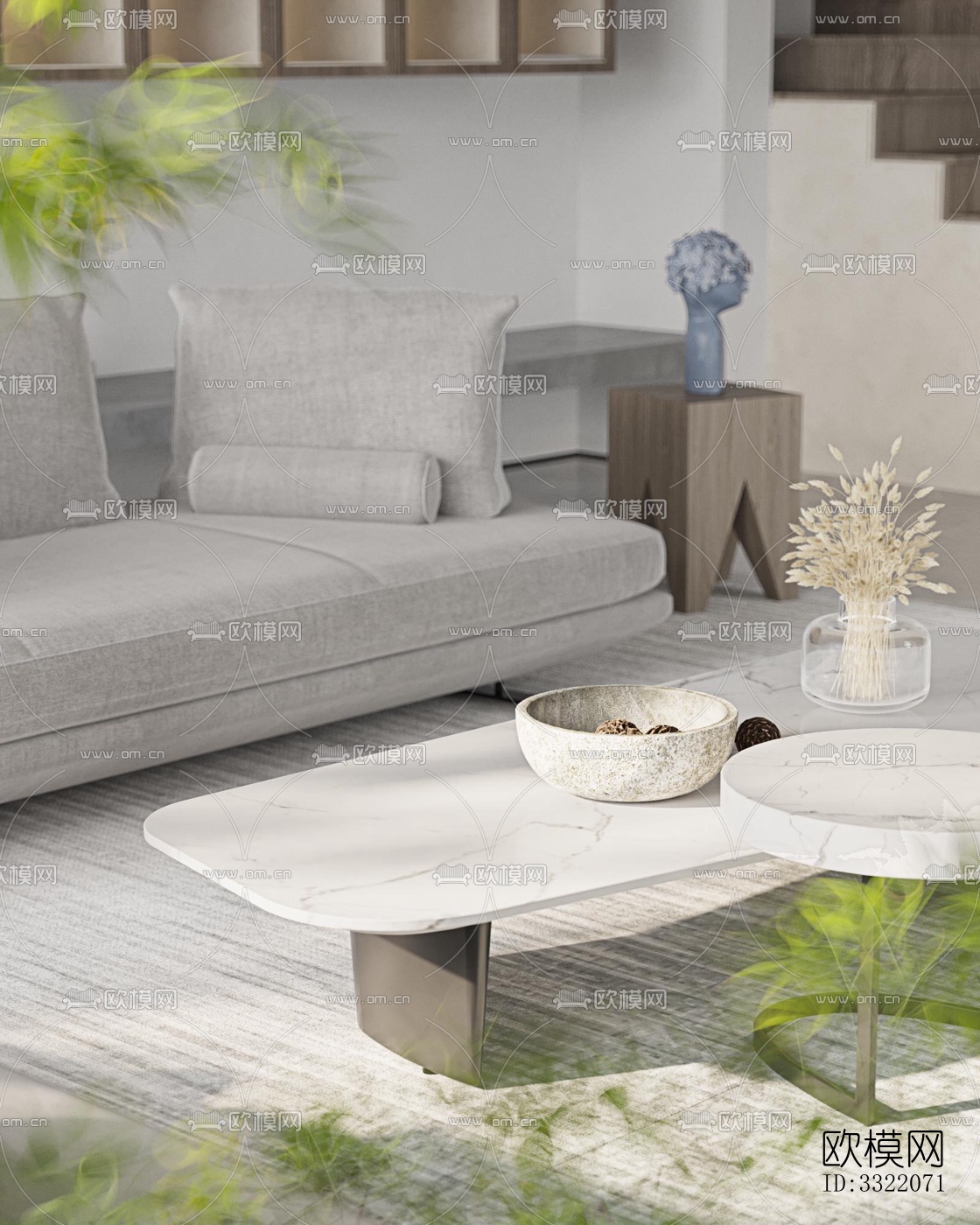 现代客厅效果图下载（渲染图7）