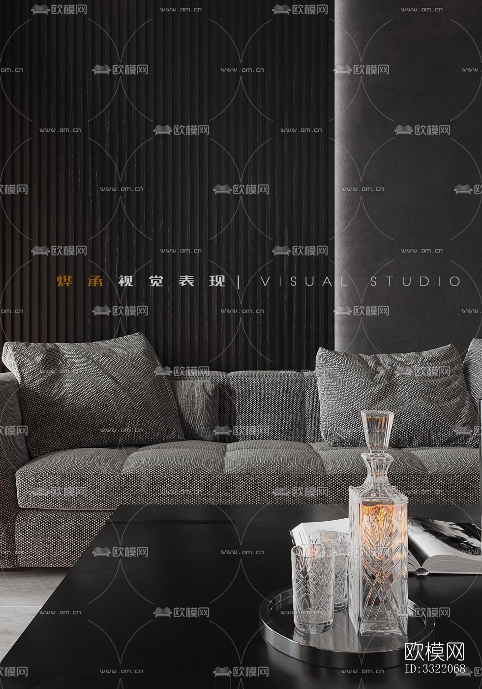 现代客厅效果图下载（渲染图14）