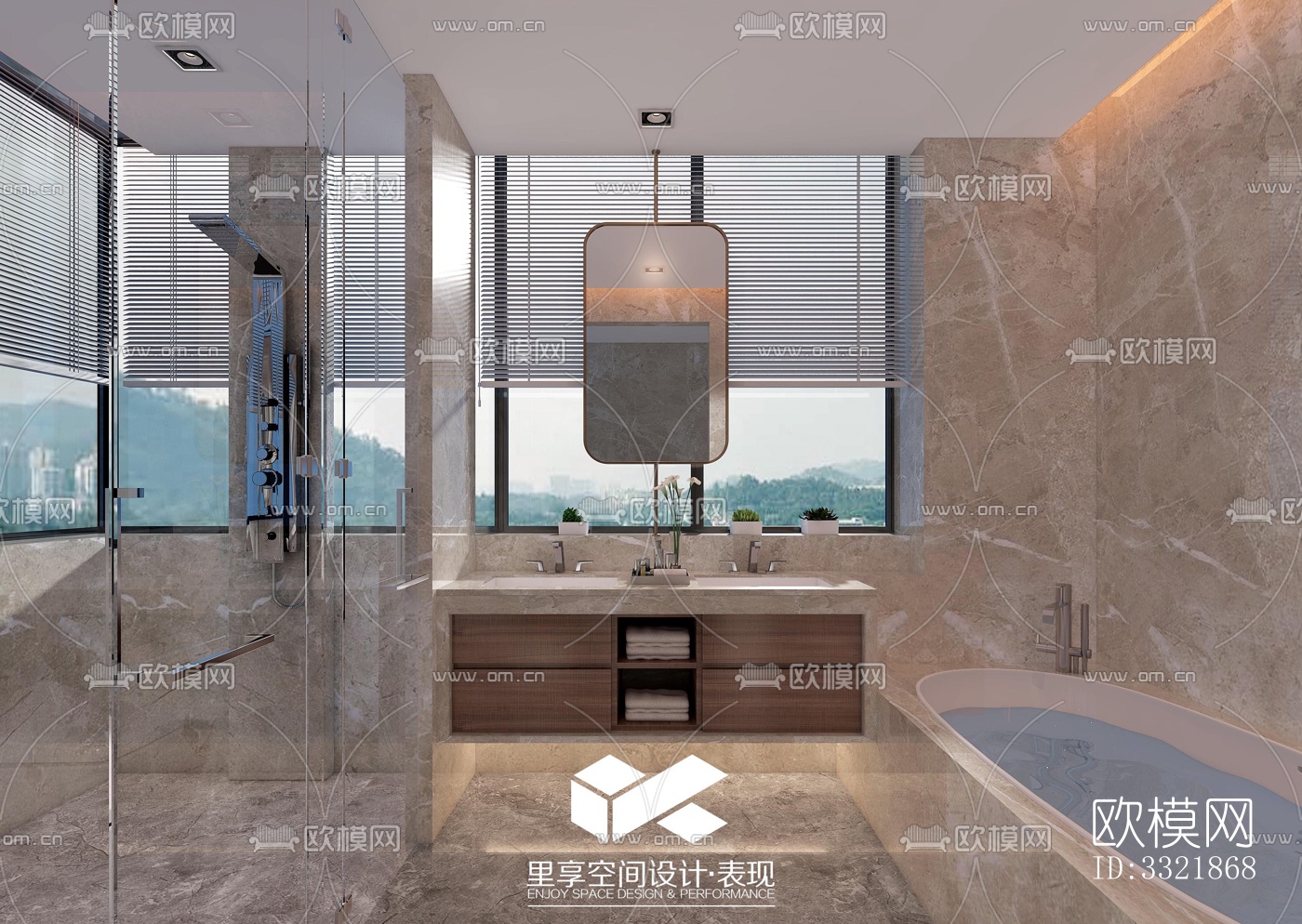 现代客厅效果图下载（渲染图6）