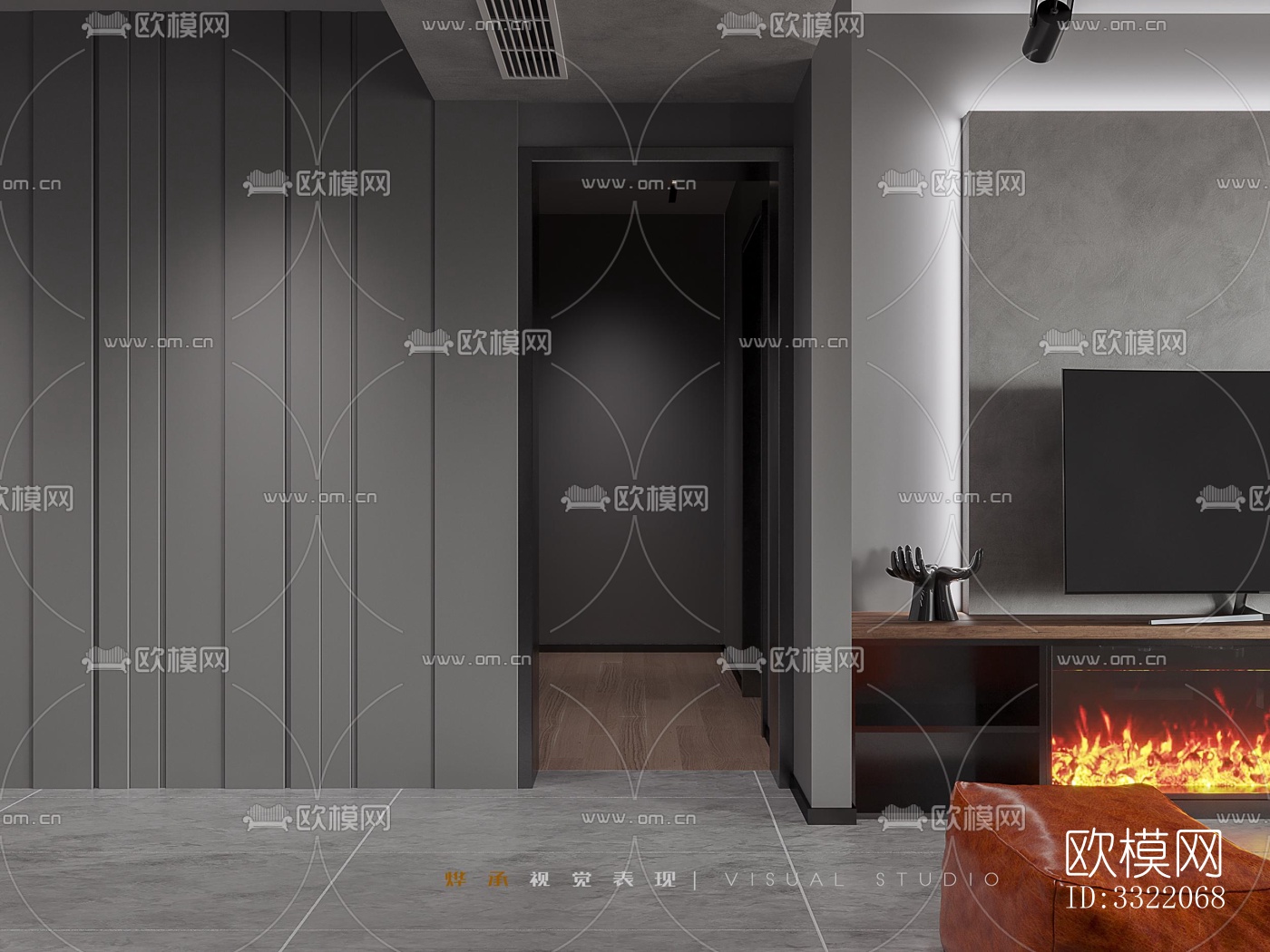 现代客厅效果图下载（渲染图9）