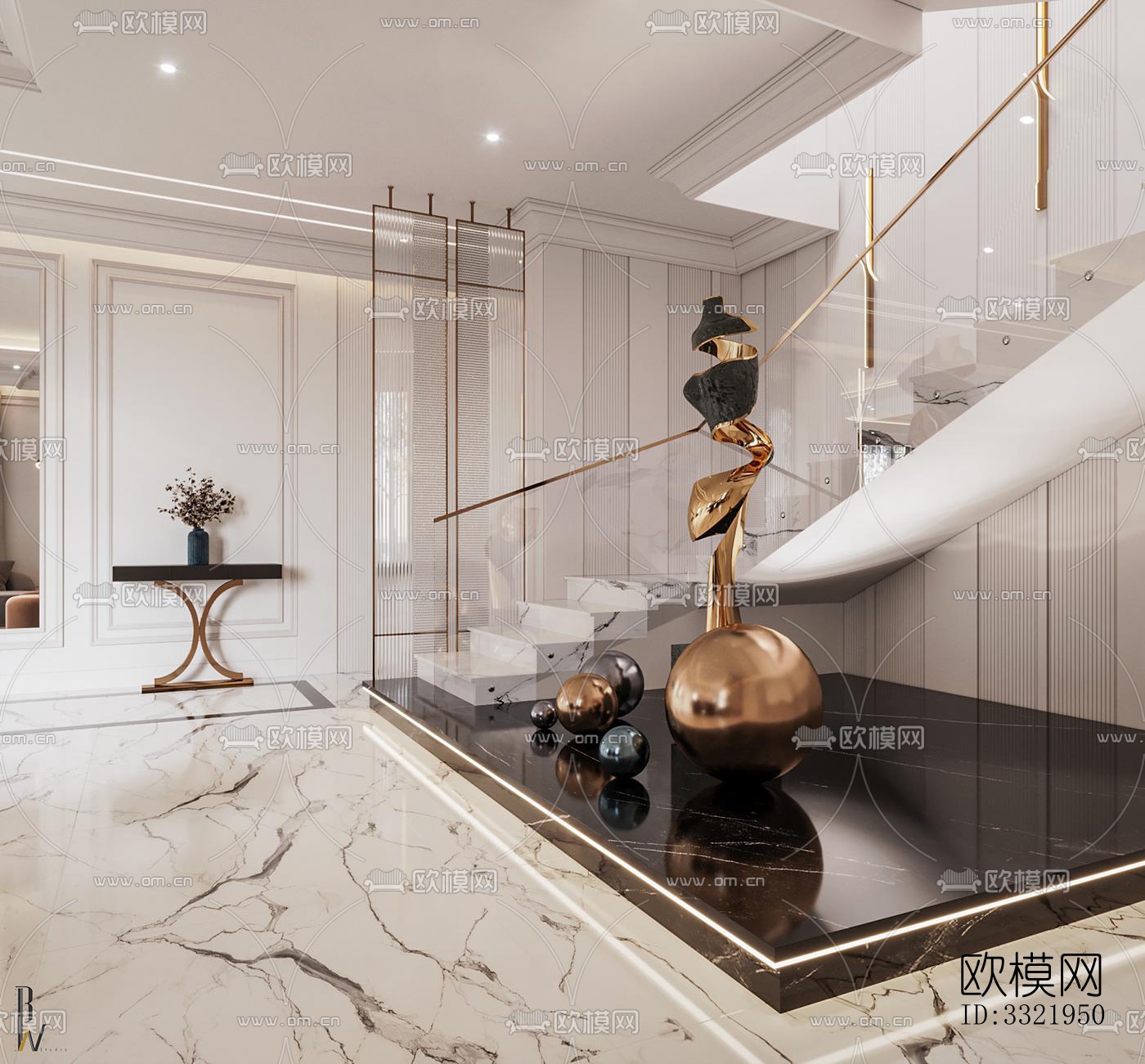 现代客厅效果图下载（渲染图16）