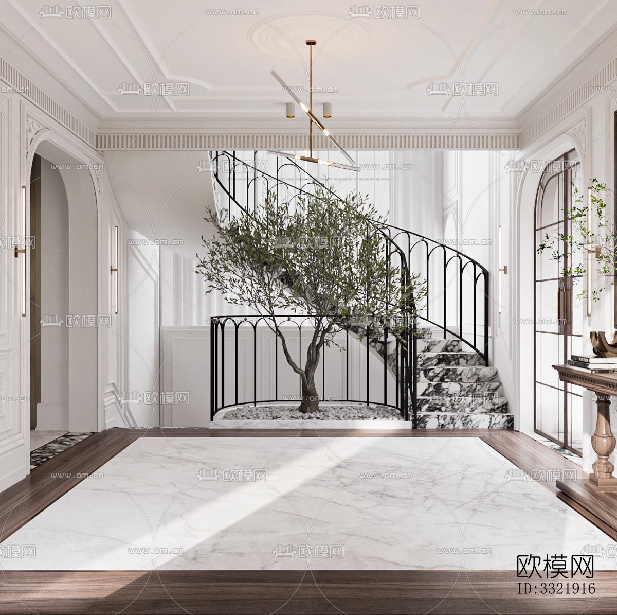 现代客厅效果图下载（渲染图10）