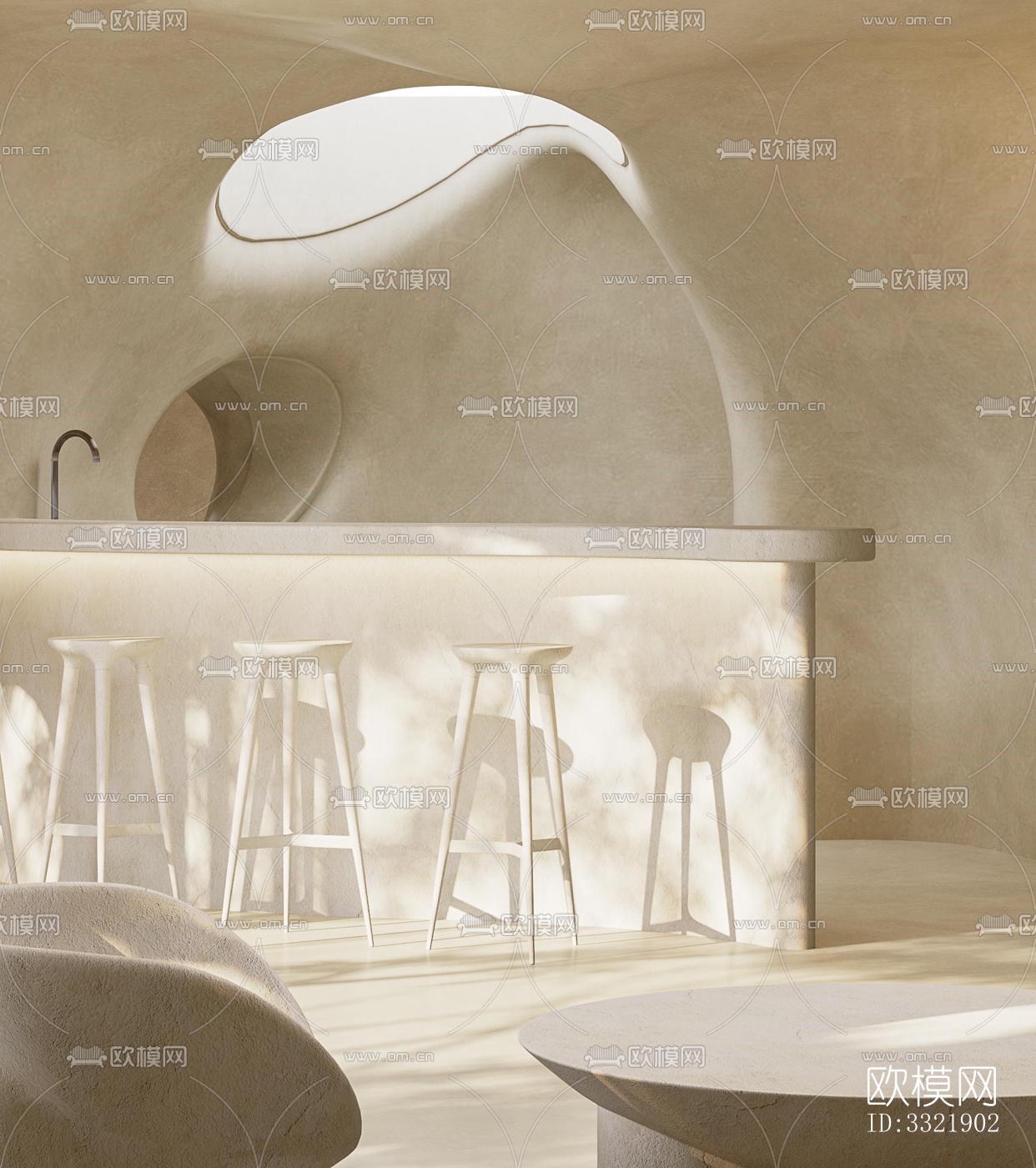 现代客厅效果图下载（渲染图5）