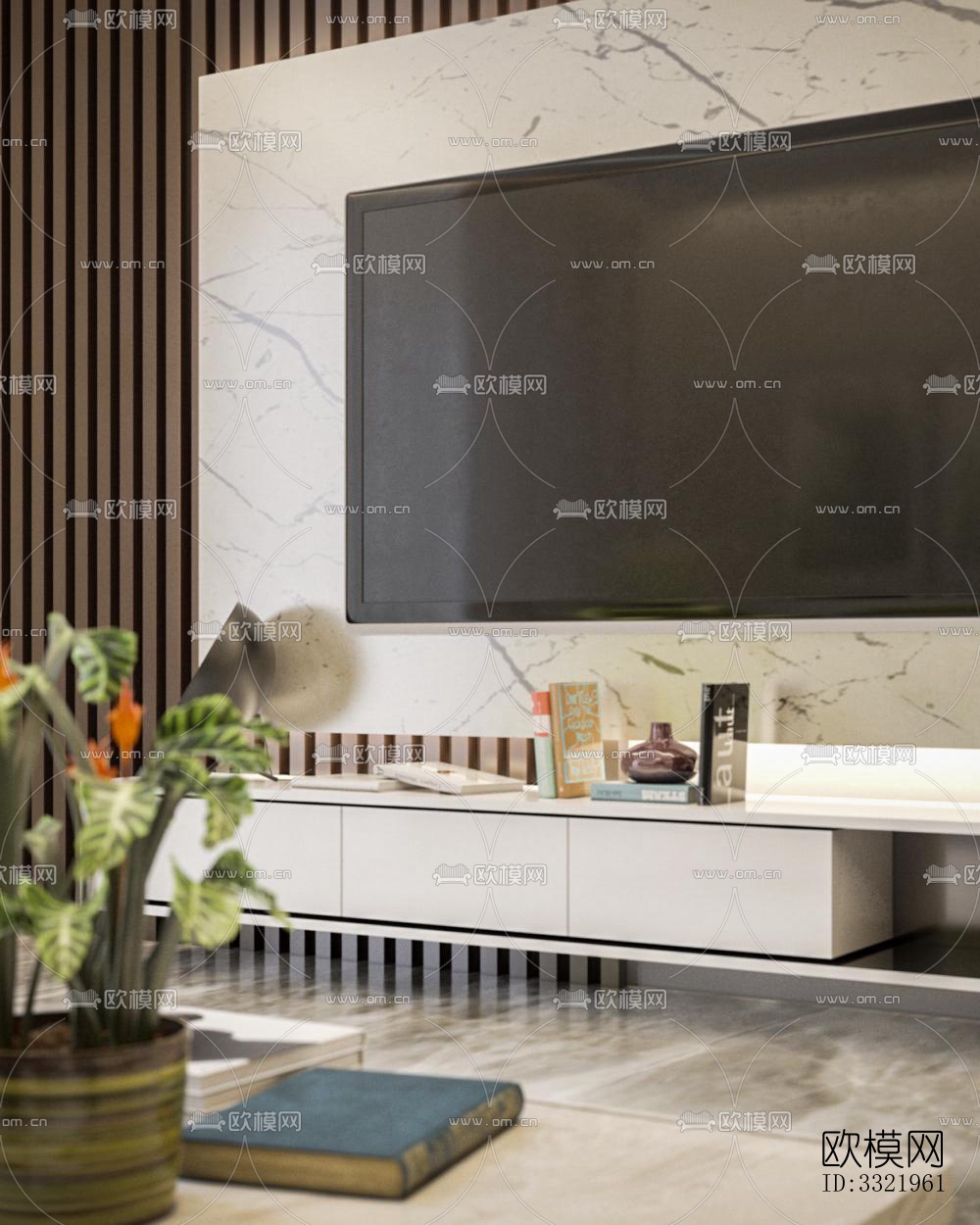 现代客厅效果图下载（渲染图4）