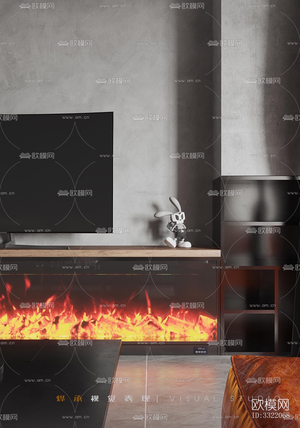 现代客厅效果图下载（渲染图10）