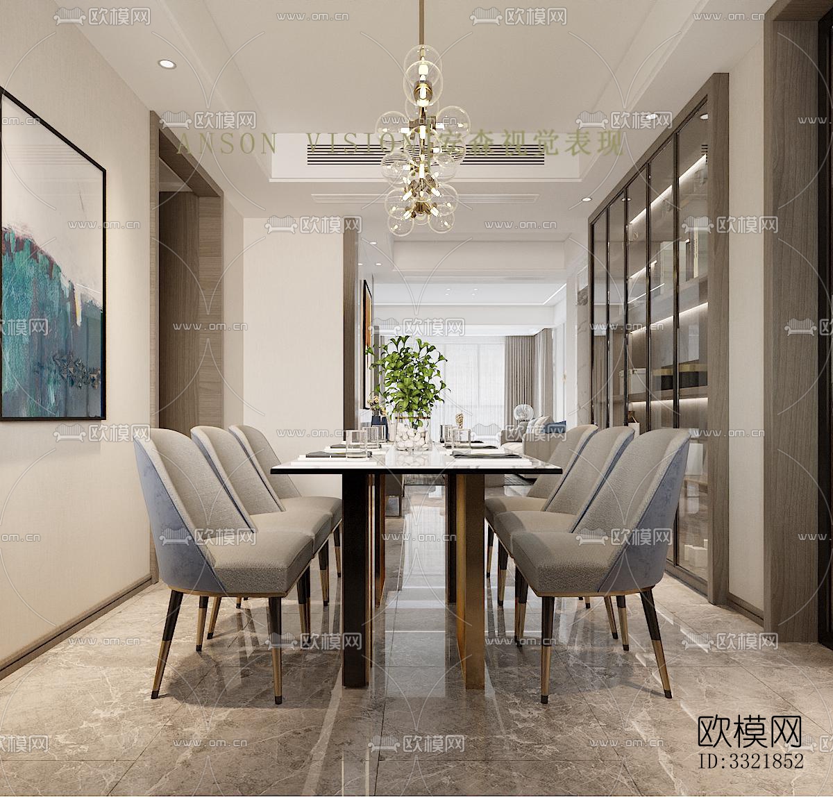 现代客厅效果图下载（渲染图13）