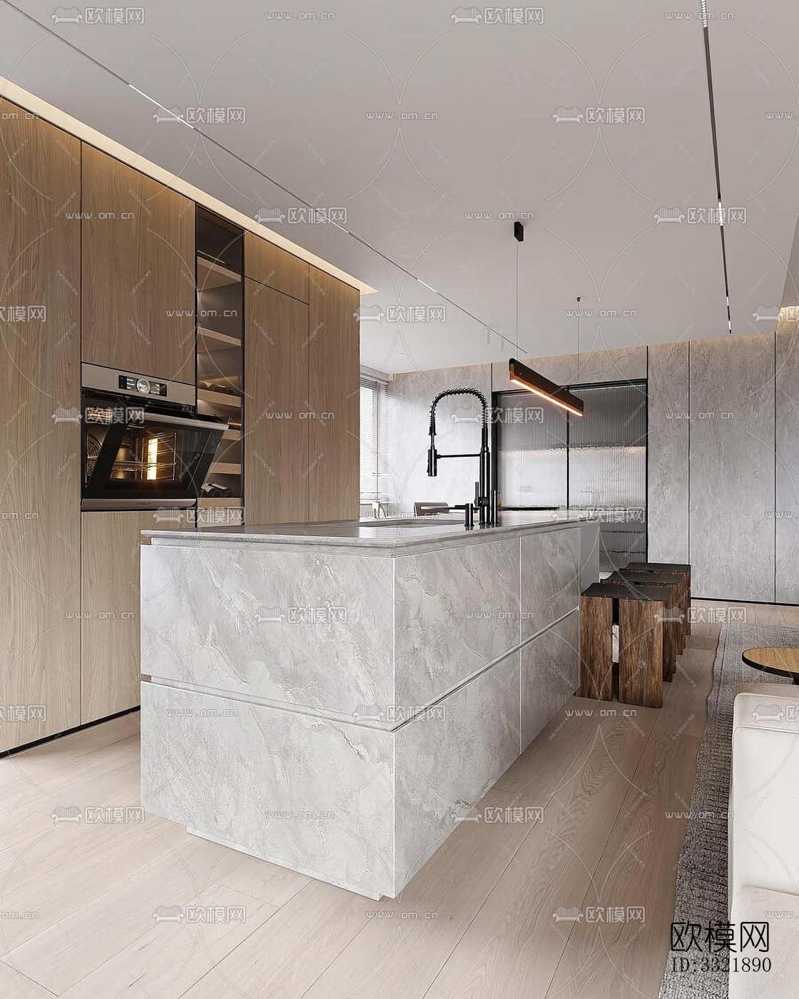 现代客厅效果图下载（渲染图1）