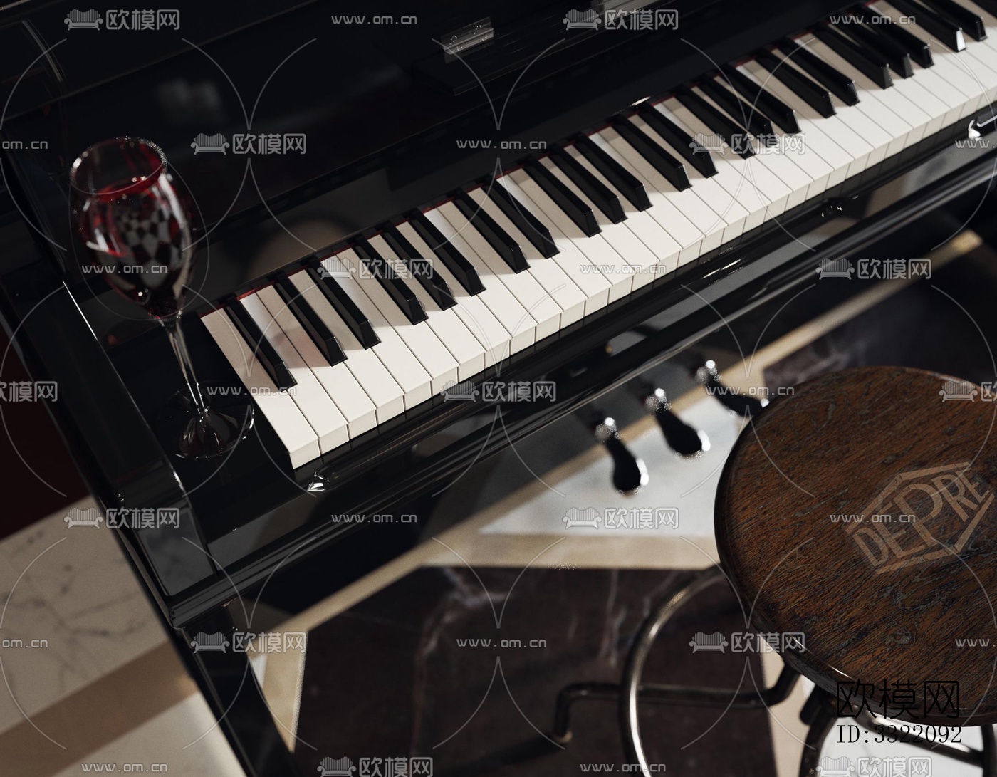 现代客厅效果图下载（渲染图13）