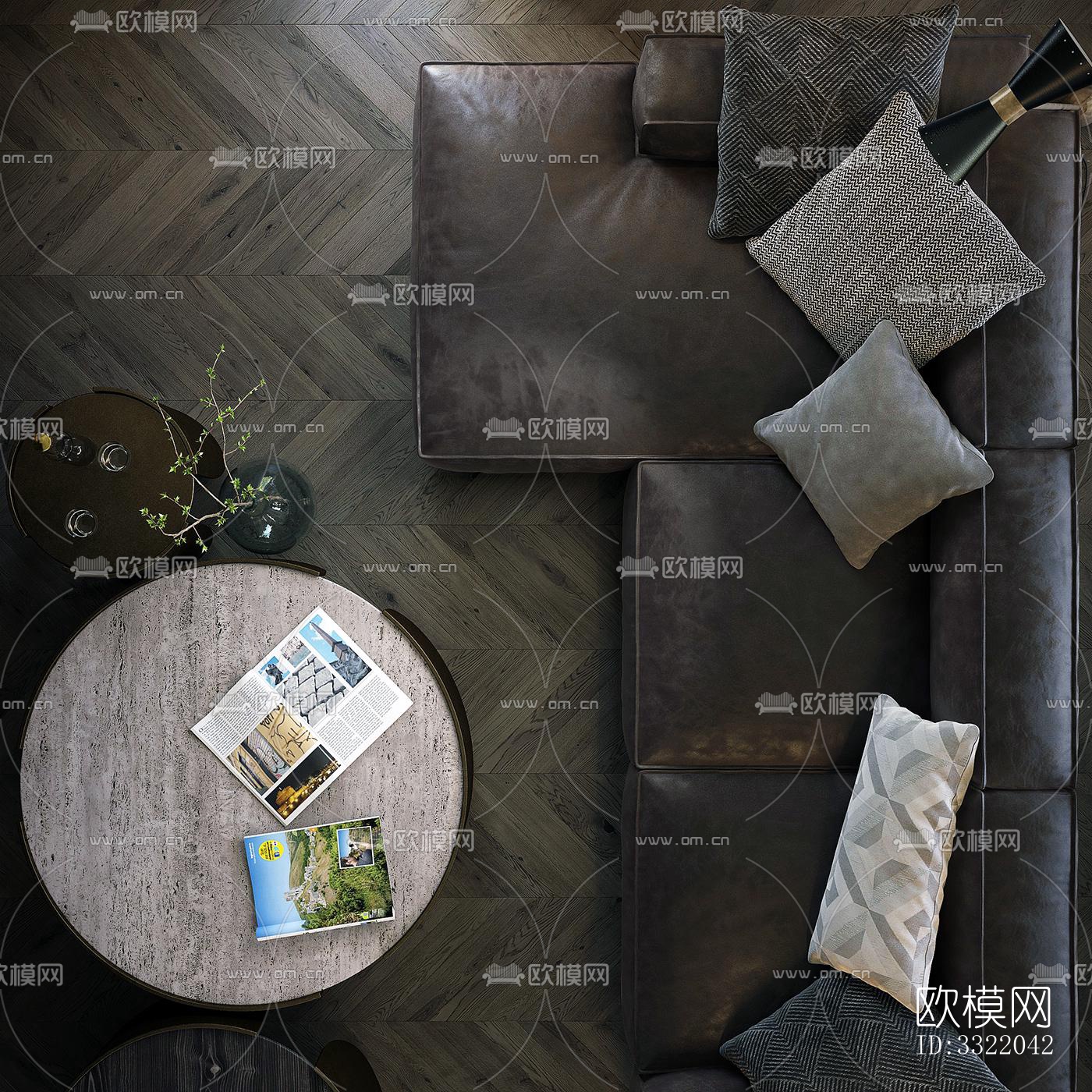 现代客厅效果图下载（渲染图2）