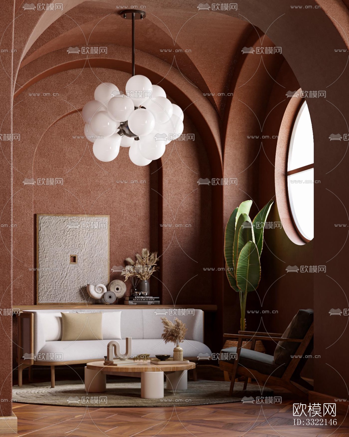 现代客厅效果图下载（渲染图2）