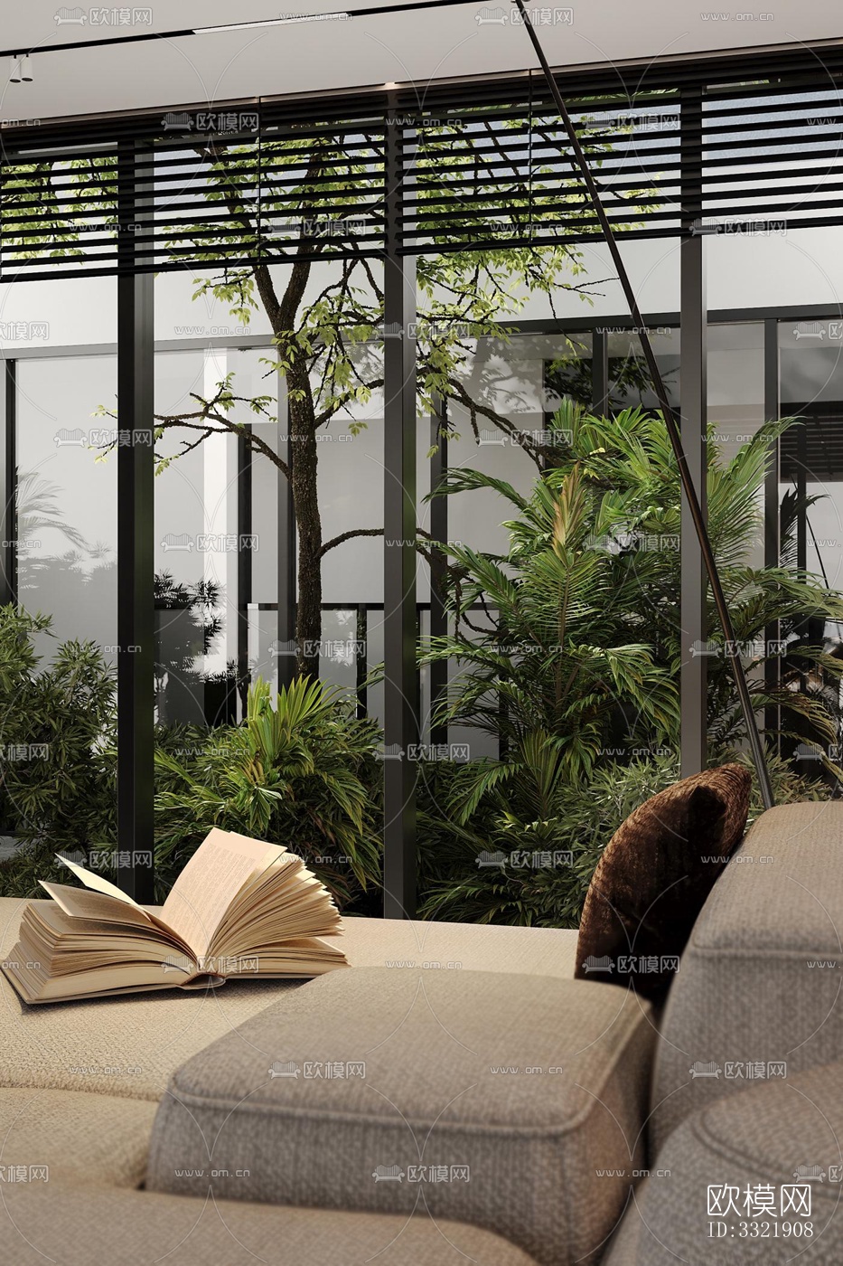 现代客厅效果图下载（渲染图12）