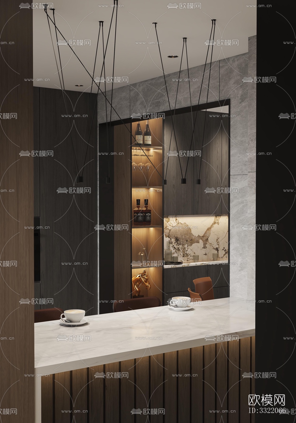 现代客厅效果图下载（渲染图1）