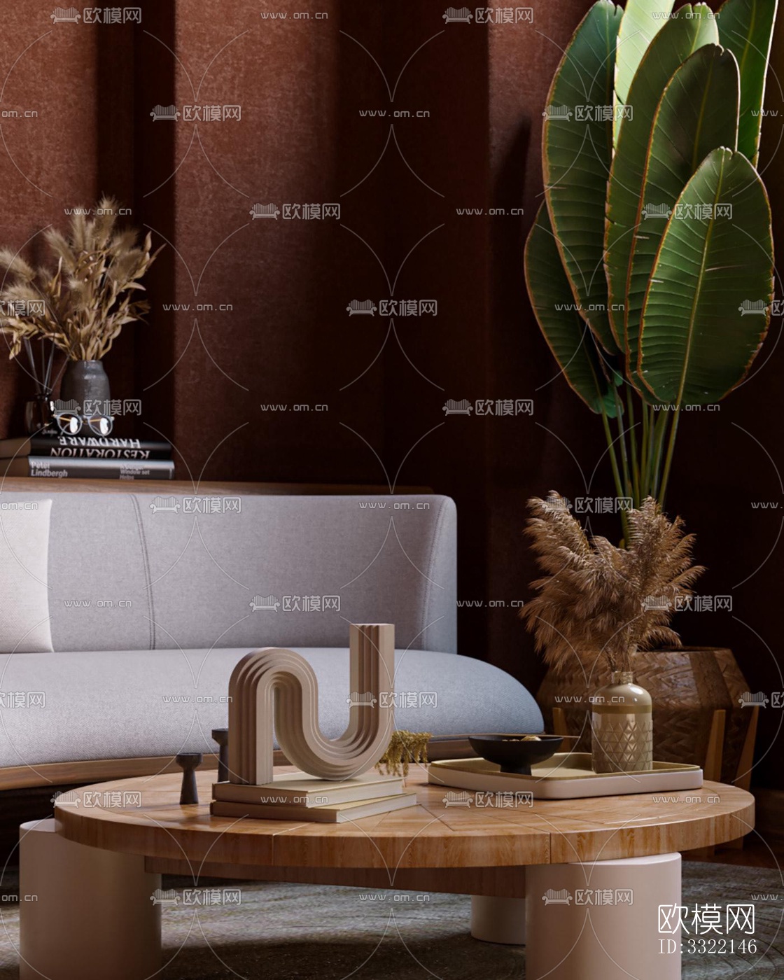 现代客厅效果图下载（渲染图1）