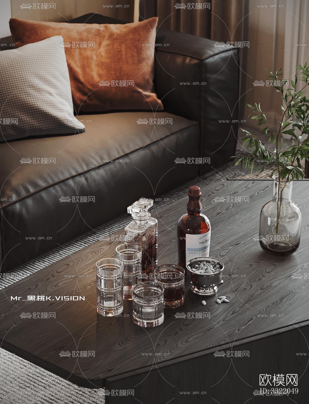 现代客厅效果图下载（渲染图7）