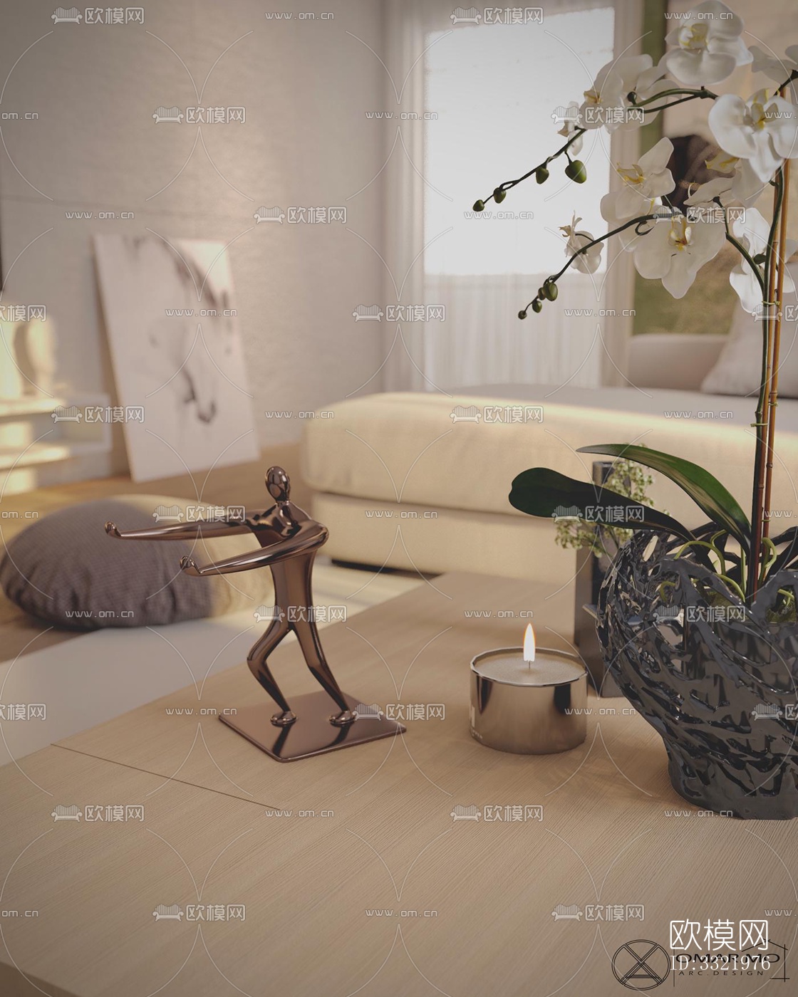 现代客厅效果图下载（渲染图5）