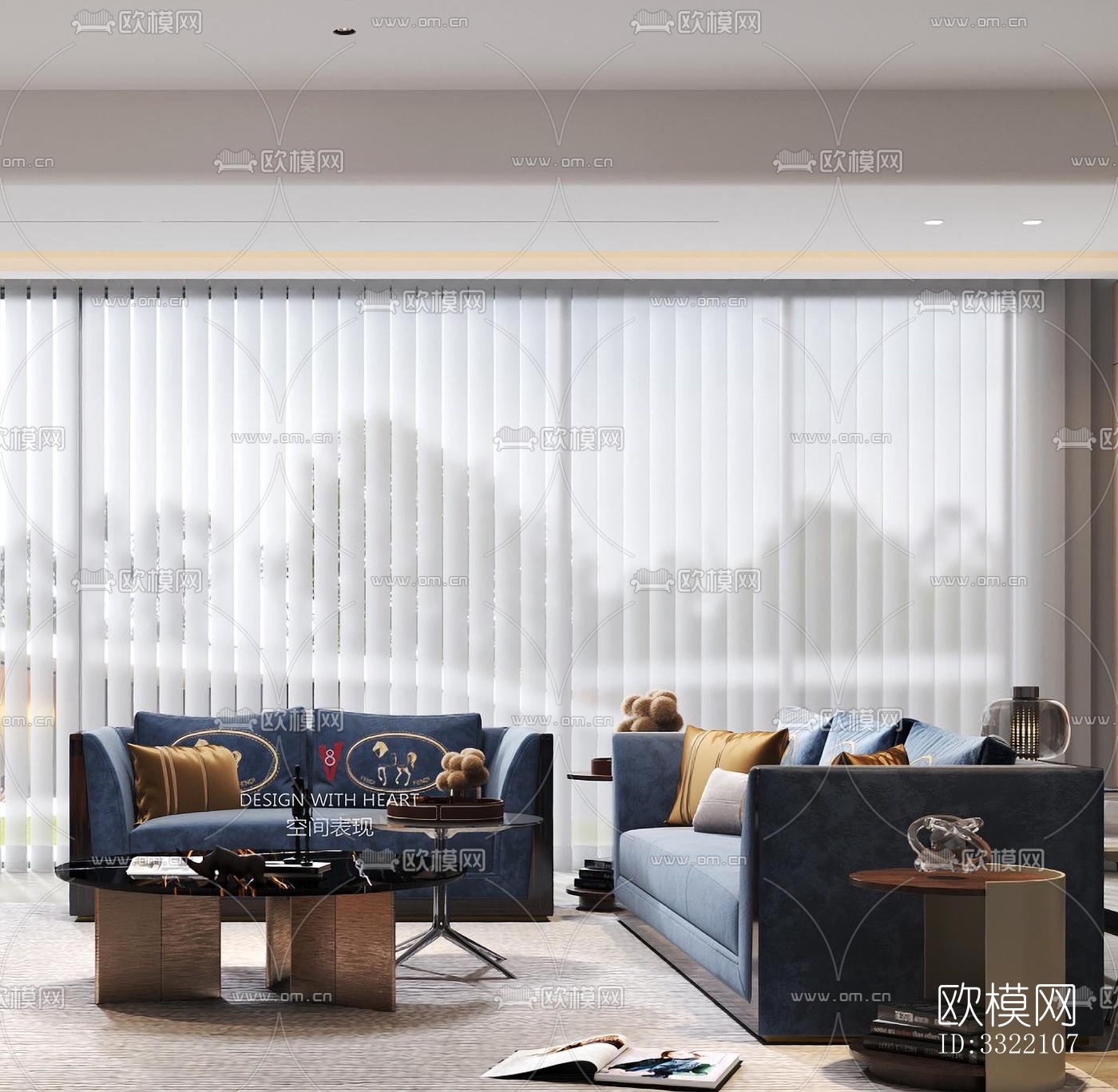 现代客厅效果图下载（渲染图5）