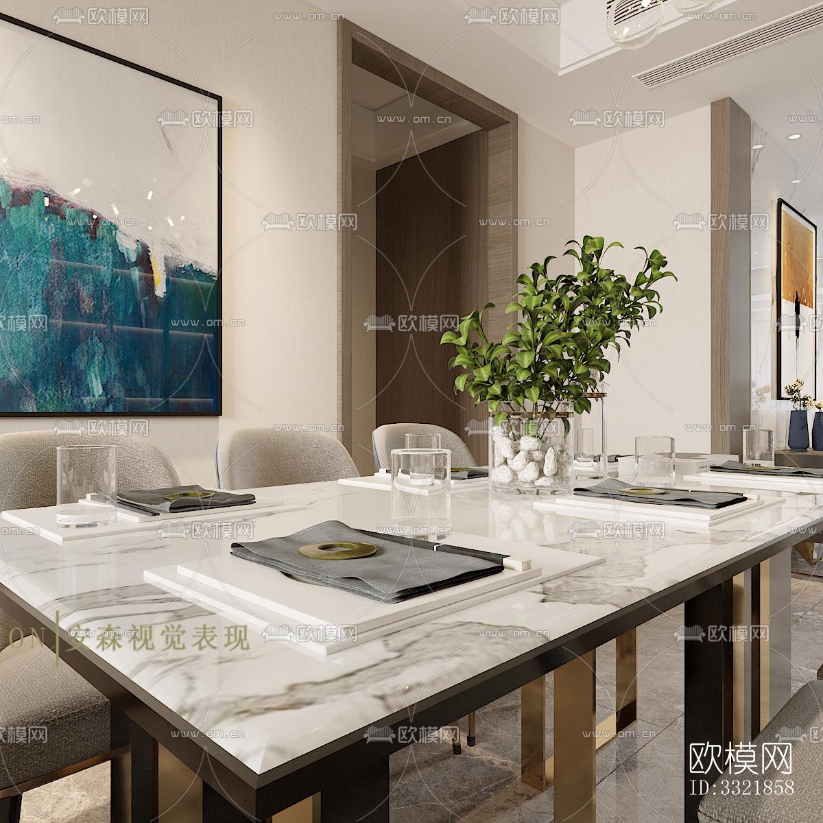 现代客厅效果图下载（渲染图14）