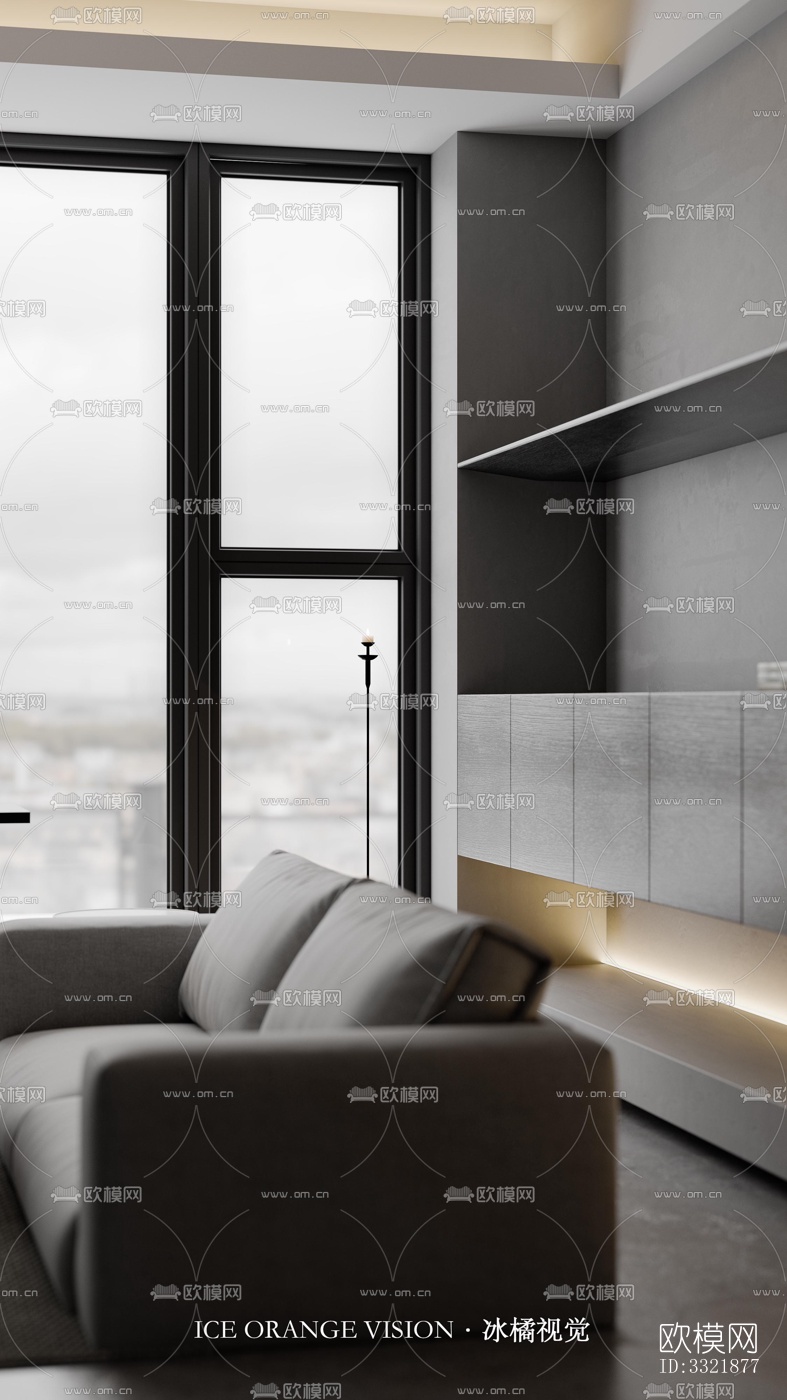 现代客厅效果图下载（渲染图9）