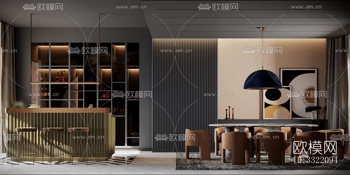 现代客厅效果图下载（渲染图7）