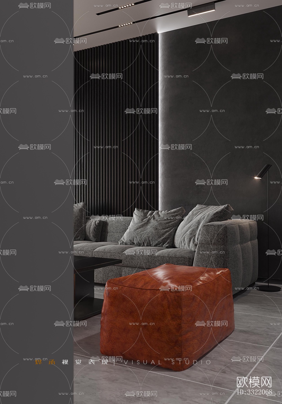 现代客厅效果图下载（渲染图13）