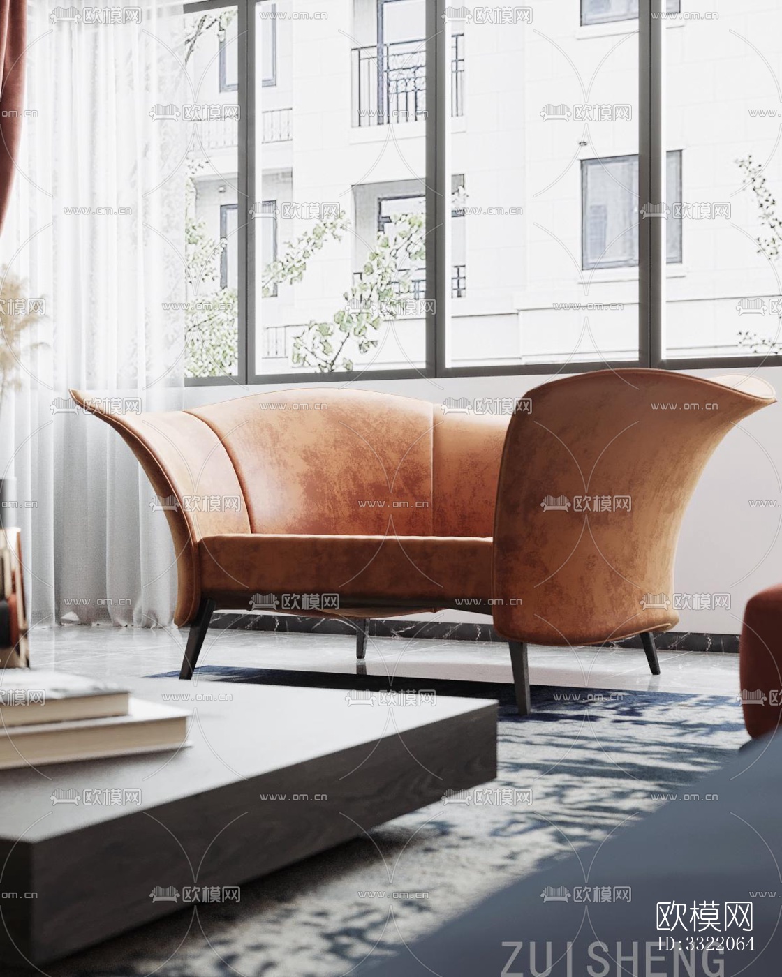 现代客厅效果图下载（渲染图6）