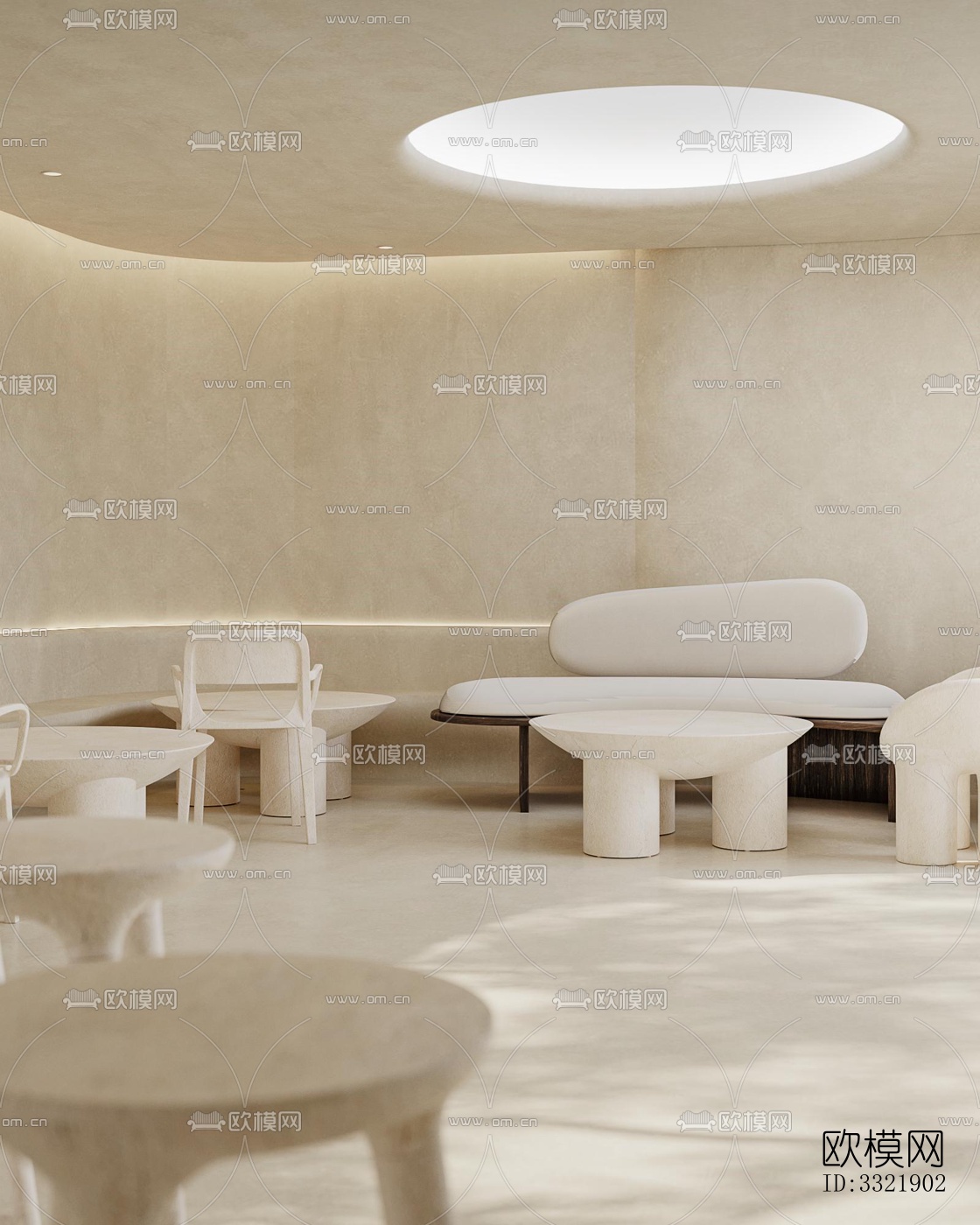 现代客厅效果图下载（渲染图4）