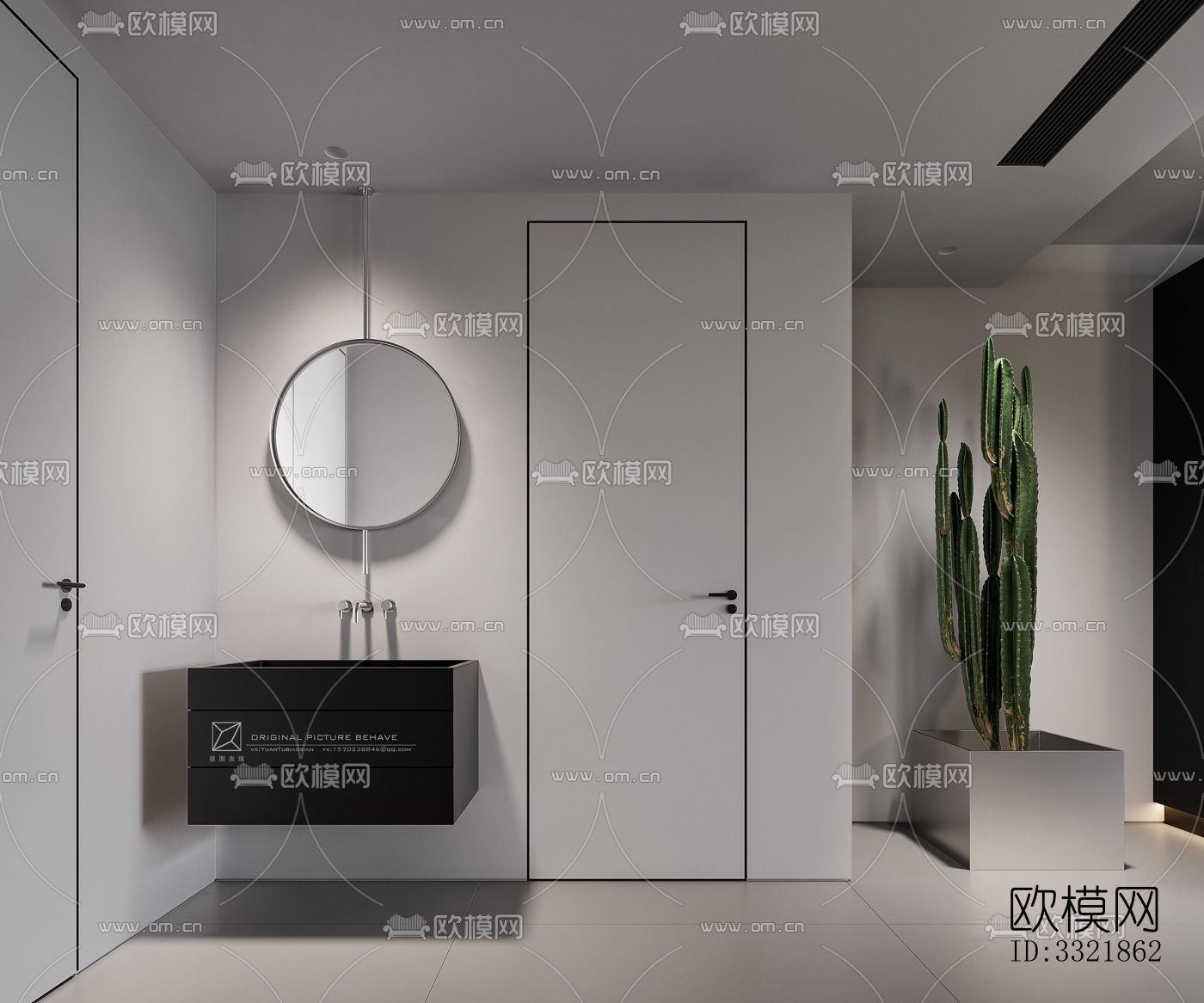 现代客厅效果图下载（渲染图4）