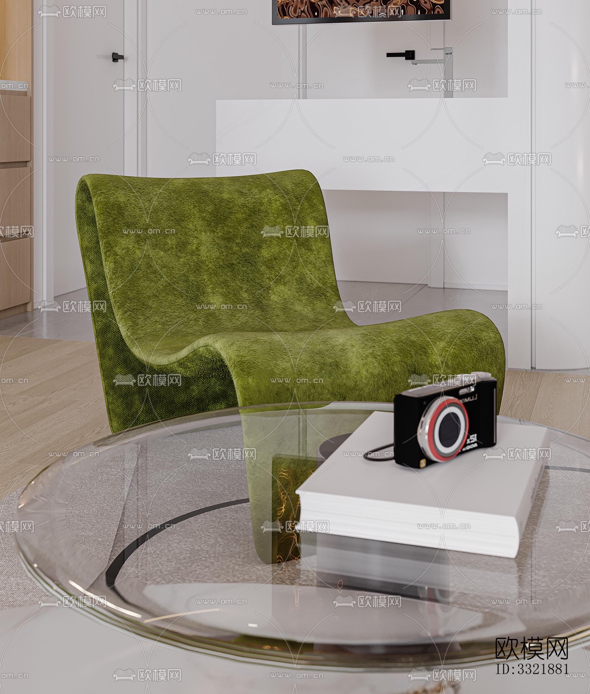 现代客厅效果图下载（渲染图3）