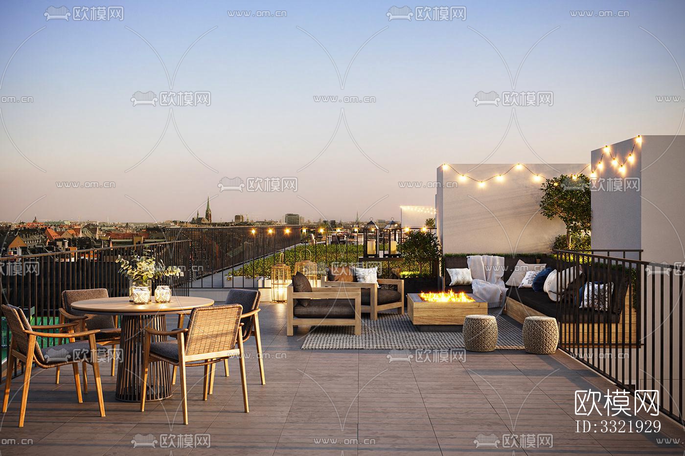 现代客厅效果图下载（渲染图4）