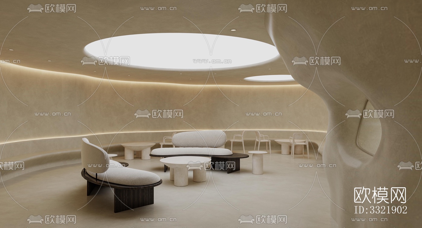 现代客厅效果图下载（渲染图8）