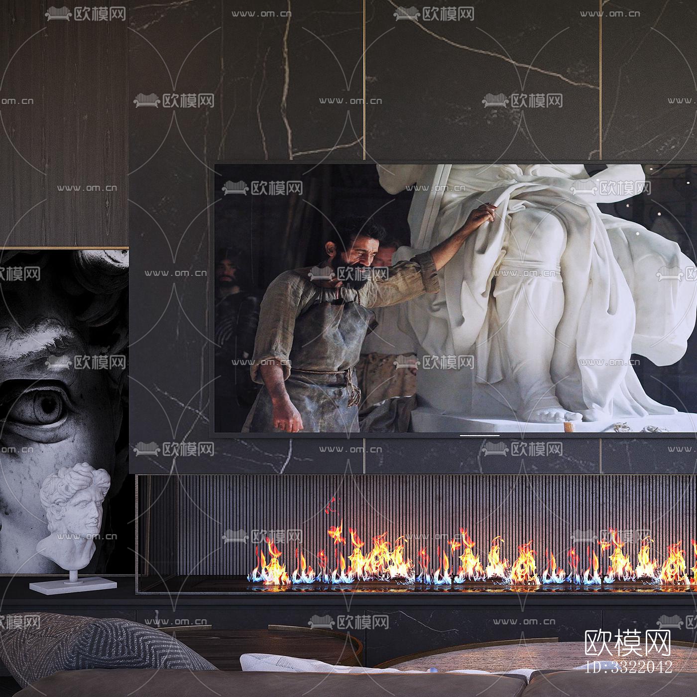 现代客厅效果图下载（渲染图3）